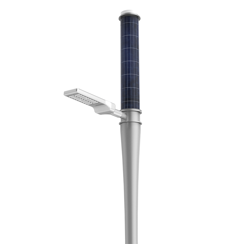 Round solar light pole