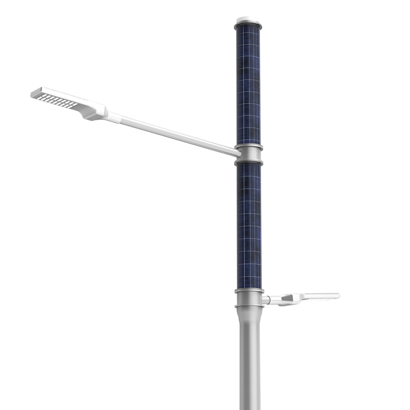 Round solar light pole