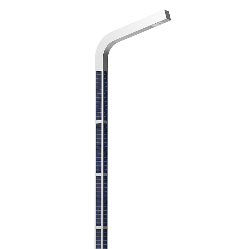 square solar light pole