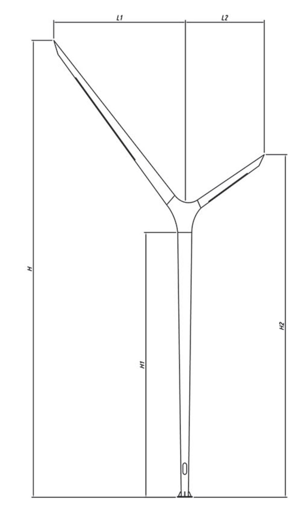 Aluminum Y Shape Light Pole