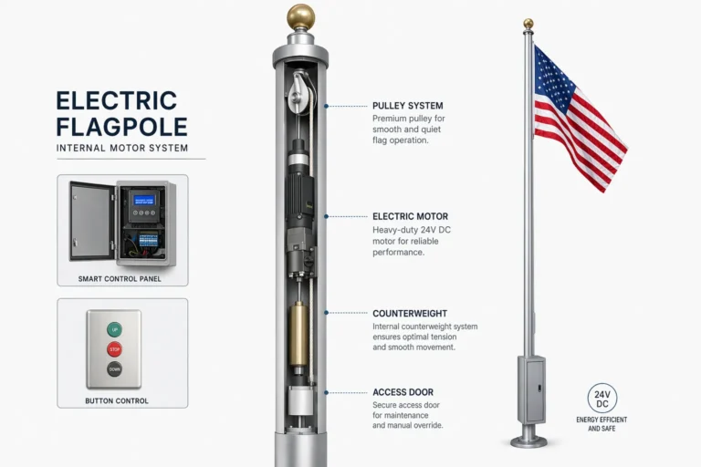 Electric Motorized Flagpoles