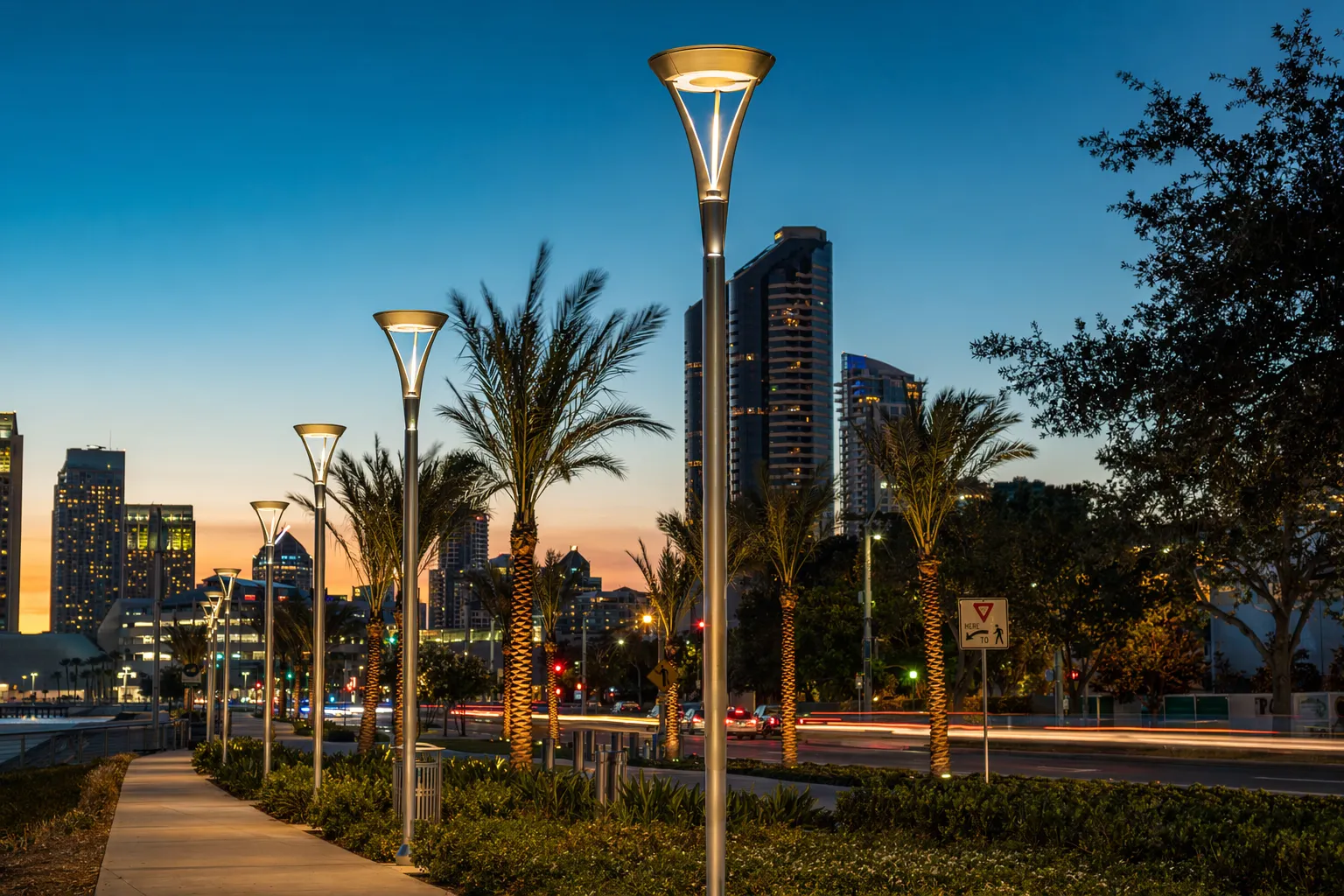 stainless steel tapered light pole
