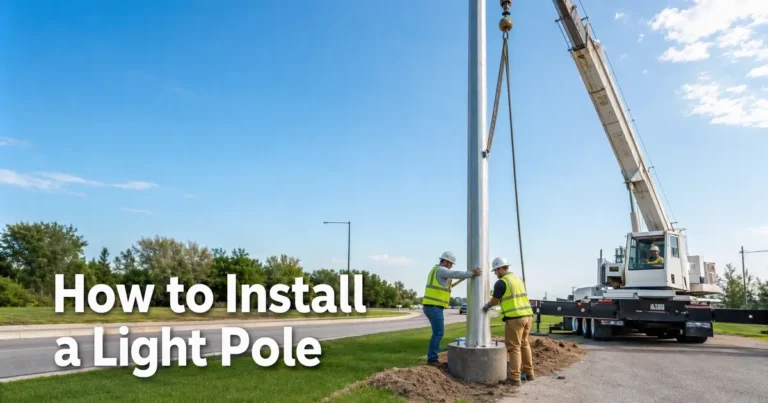 How to install a light pole