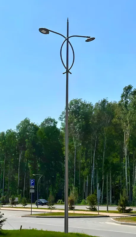 aluminum curved arms light pole