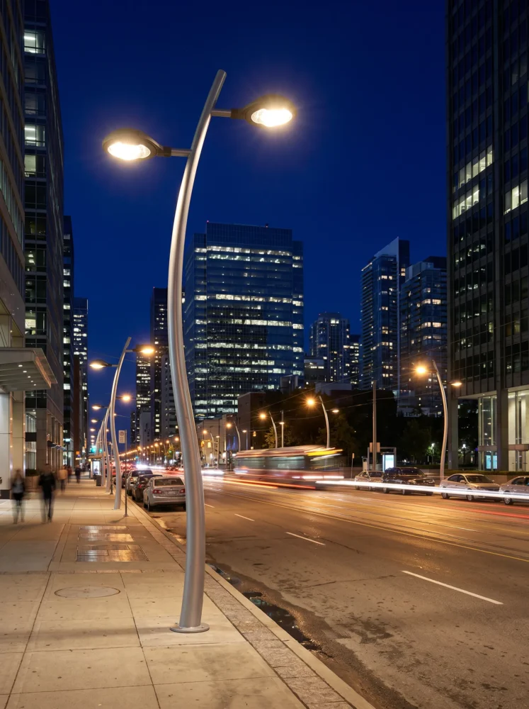aluminum S-shaped light pole