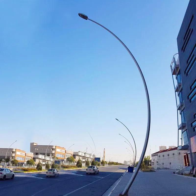 aluminum curved light pole