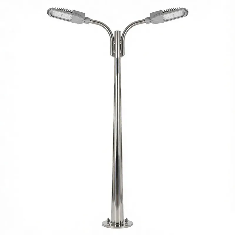double arm light pole