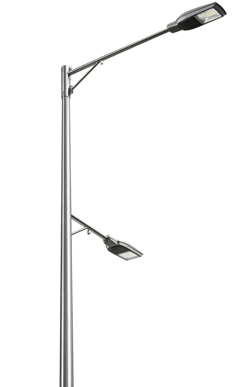 stainless steel high and low arms light pole