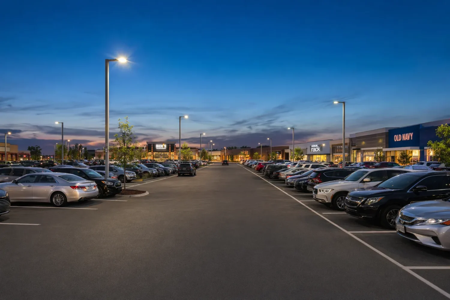 aluminum single arm light pole-parking lo