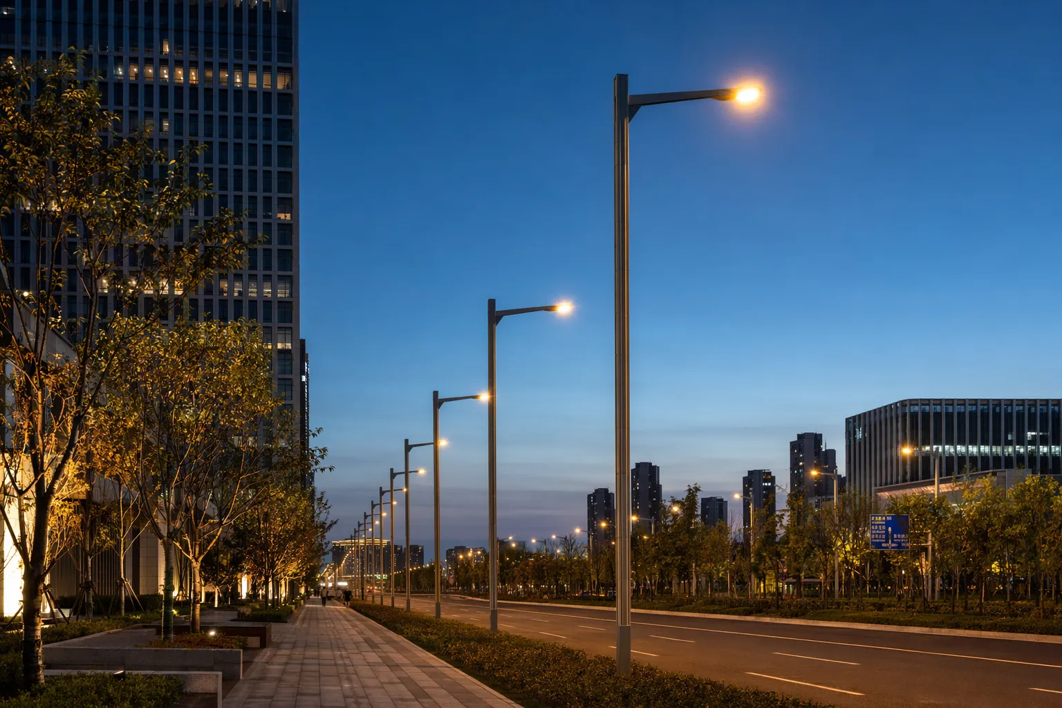 aluminum single arm light pole-street