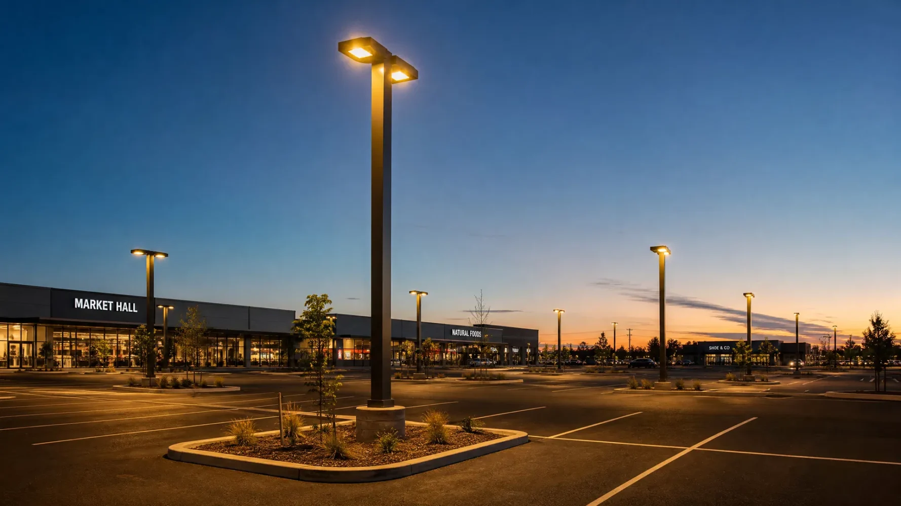 square lamp pole