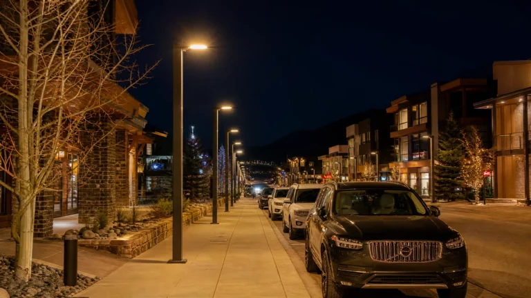 Square street light pole for commercial and municipal road lighting