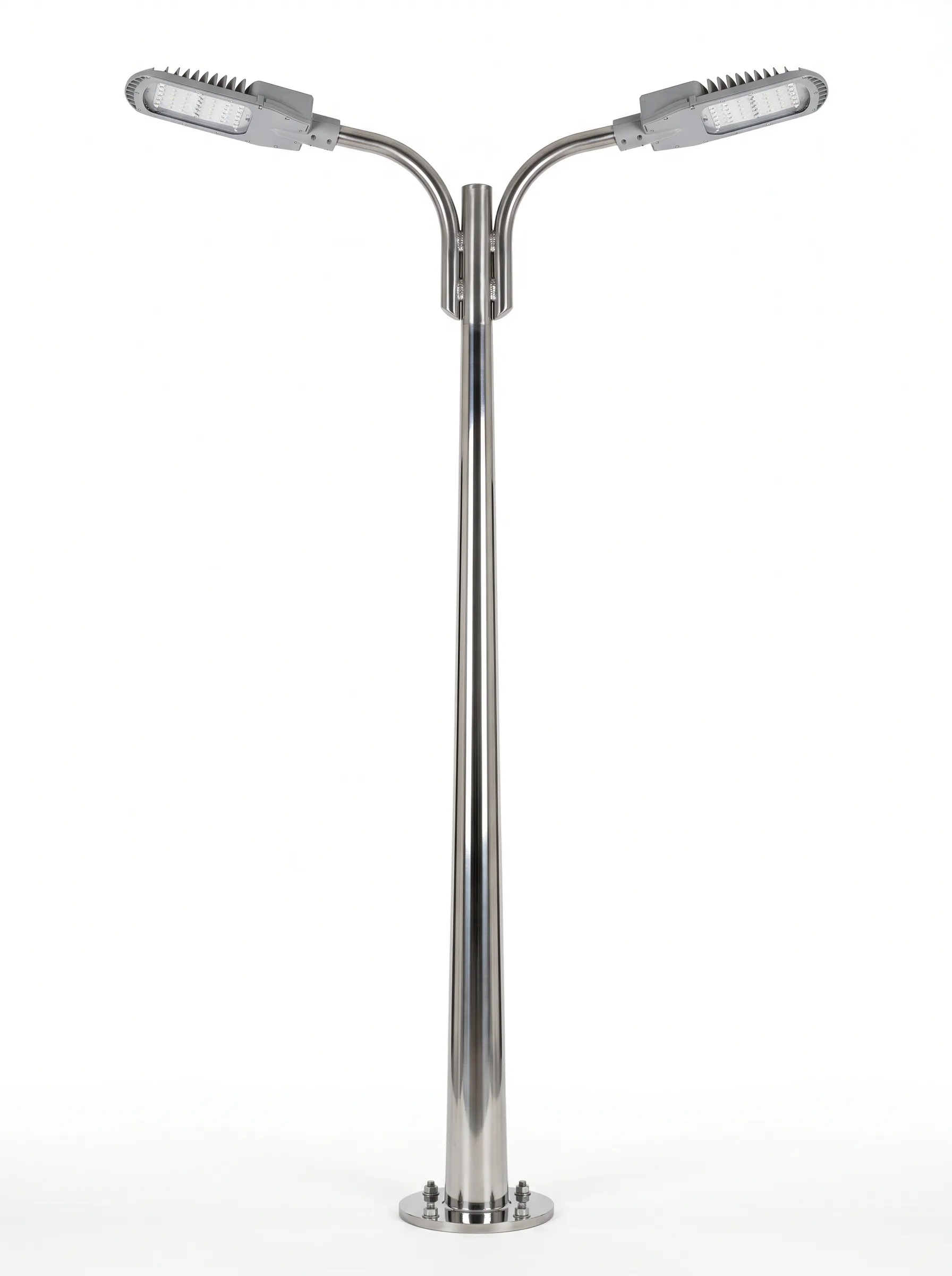 stainless steel double arms light pole