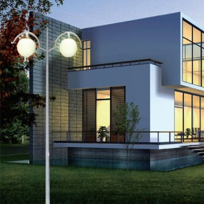 courtyard light pole