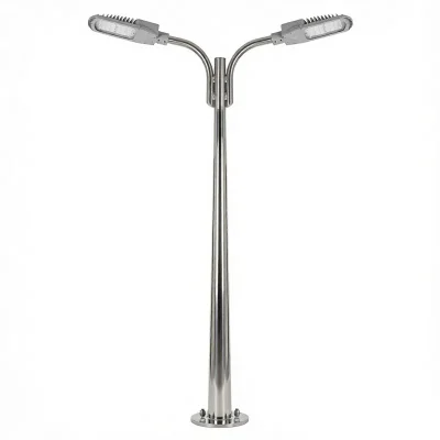 double arm light pole