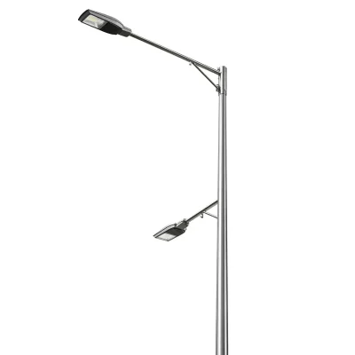 high and low arm light pole
