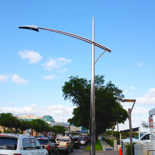 Stainless Steel Single Arm Light Pole