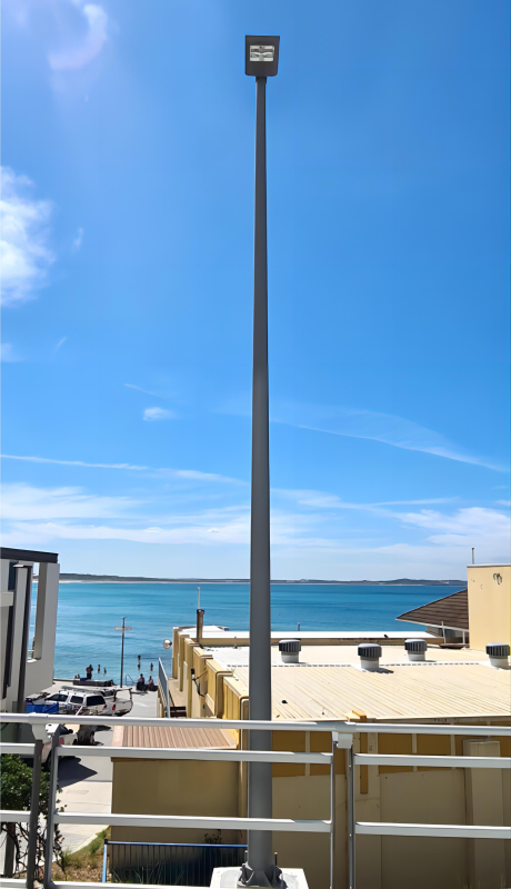 tapered aluminum light pole